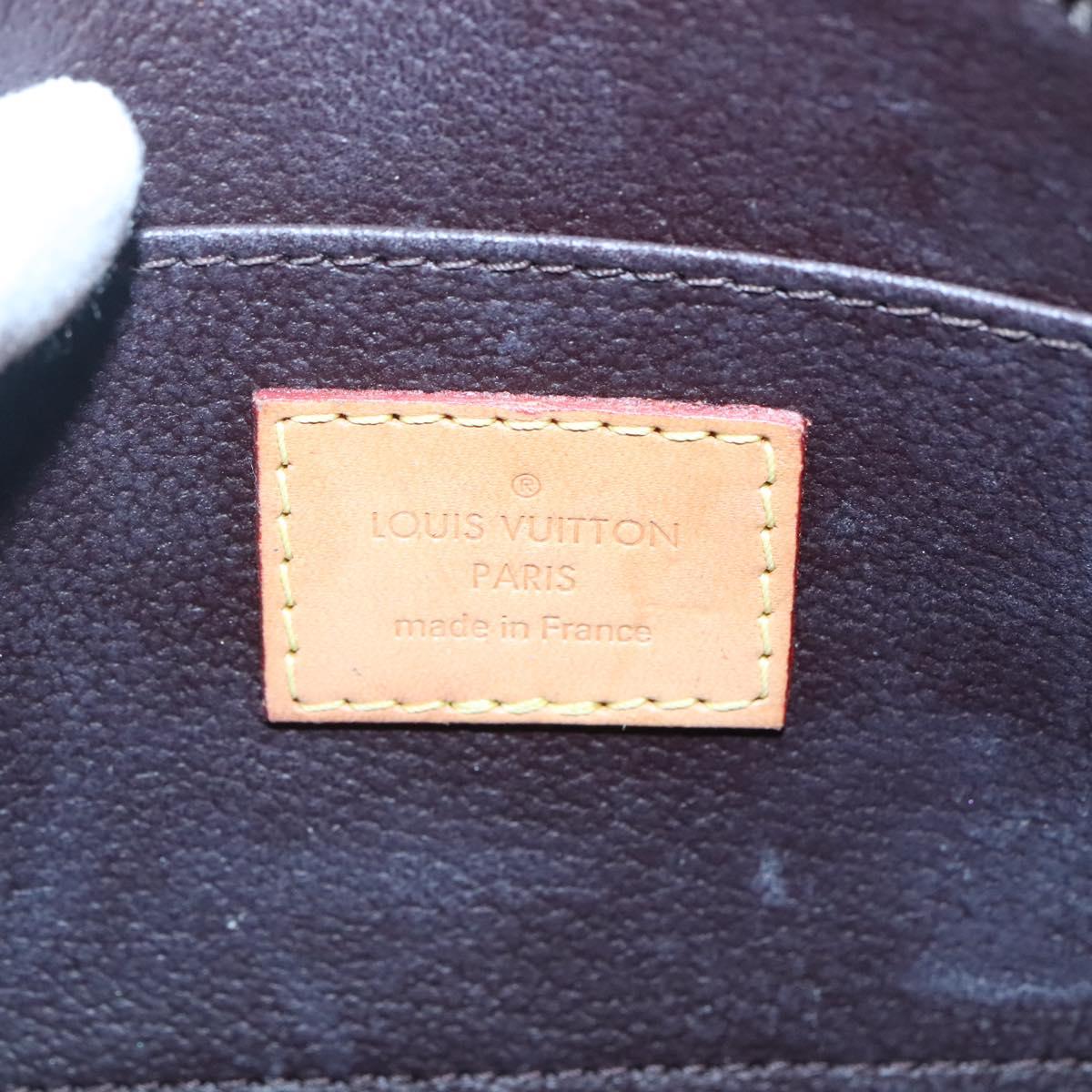 LOUIS VUITTON Monogram Vernis Pochette Cosmetic PM Amarante M91495 Auth 140856