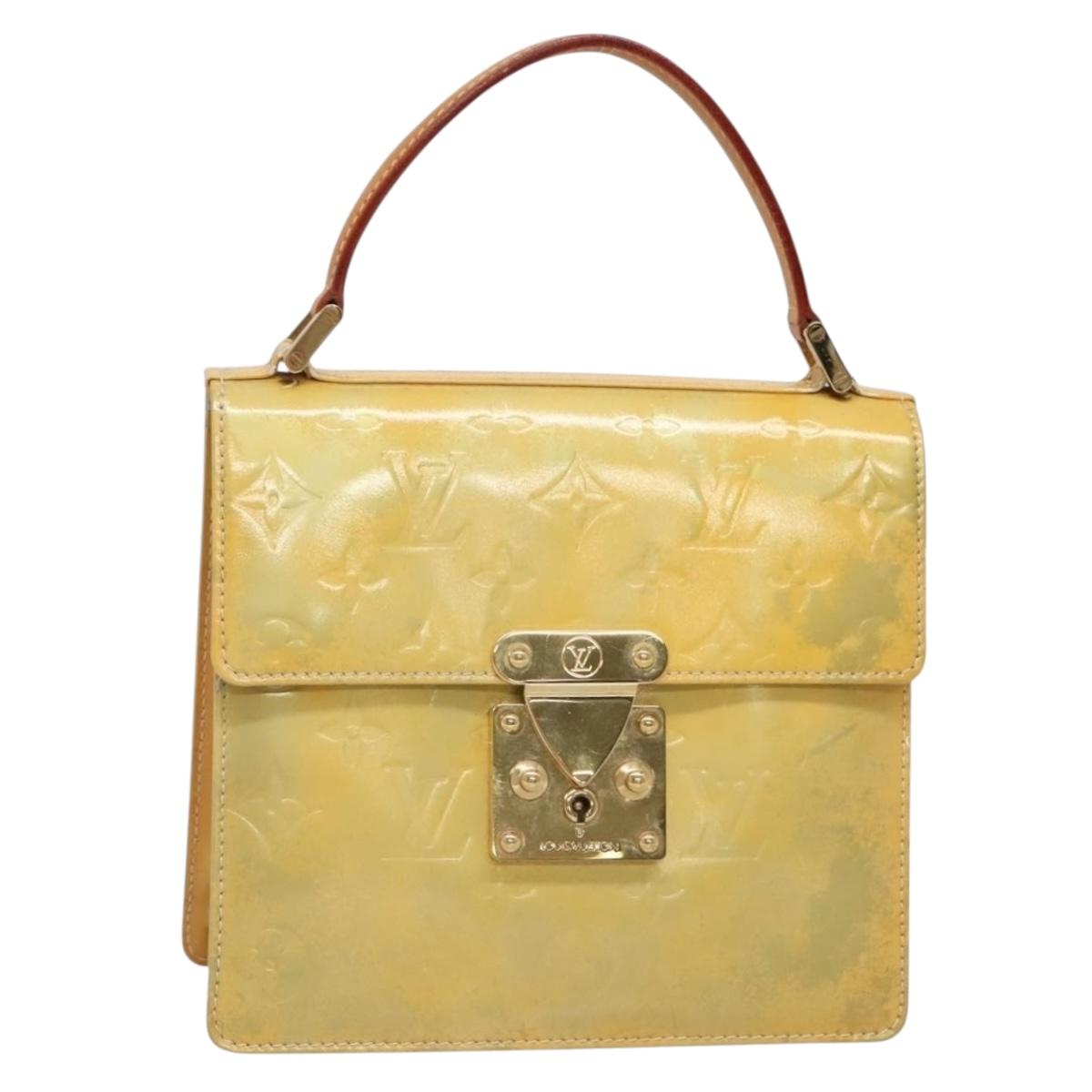 LOUIS VUITTON Monogram Vernis Spring Street Hand Bag Gris M91029 LV Auth 140857