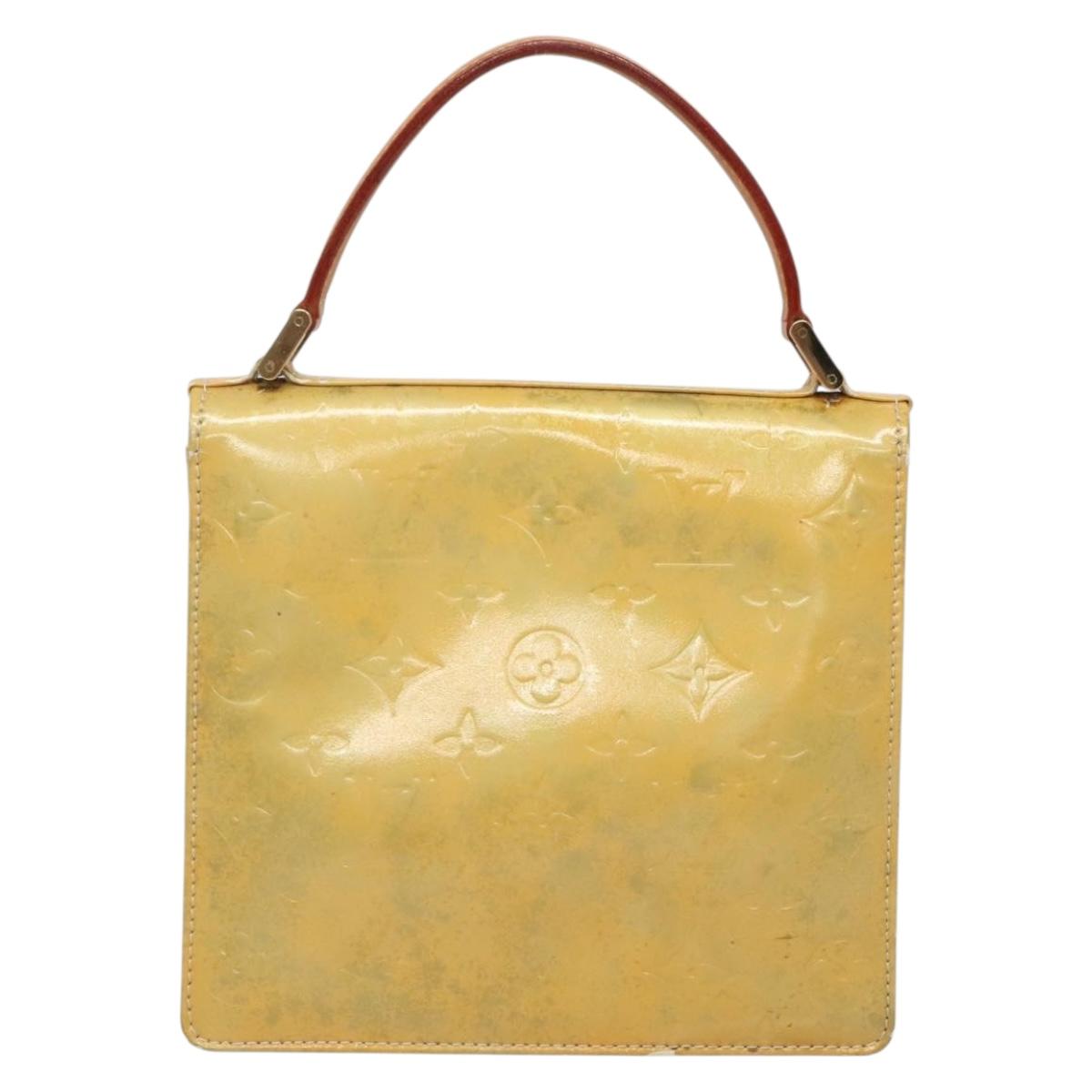 LOUIS VUITTON Monogram Vernis Spring Street Hand Bag Gris M91029 LV Auth 140857