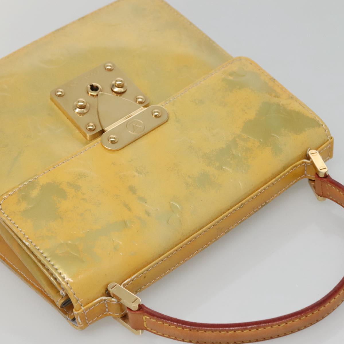 LOUIS VUITTON Monogram Vernis Spring Street Hand Bag Gris M91029 LV Auth 140857