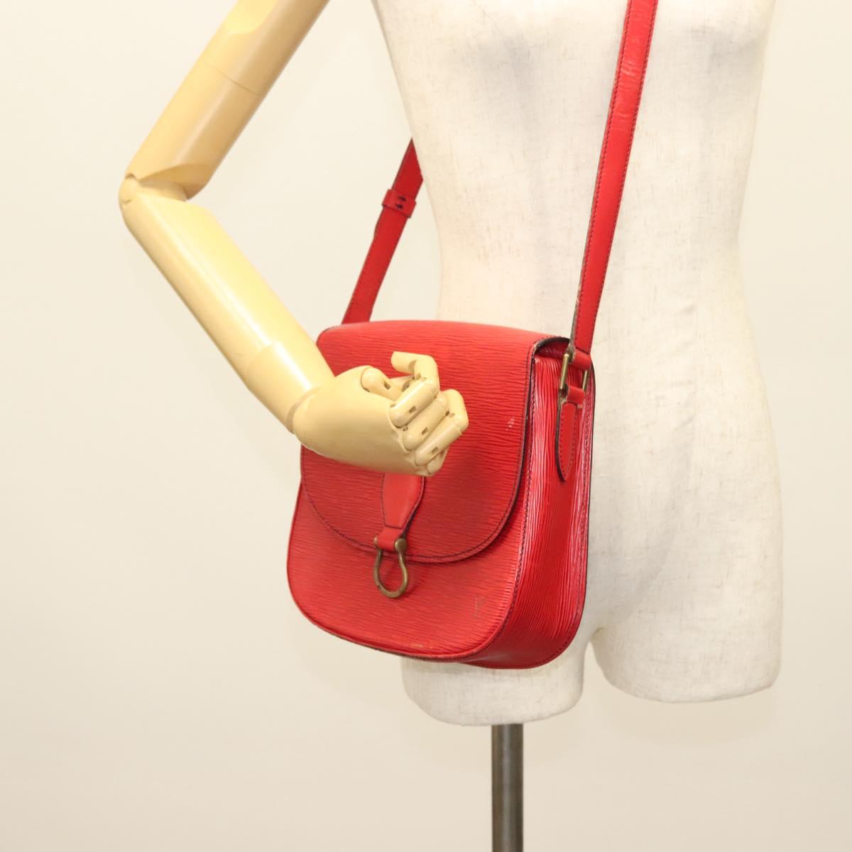 LOUIS VUITTON Epi Saint Cloud GM Shoulder Bag Red M52197 LV Auth 140860