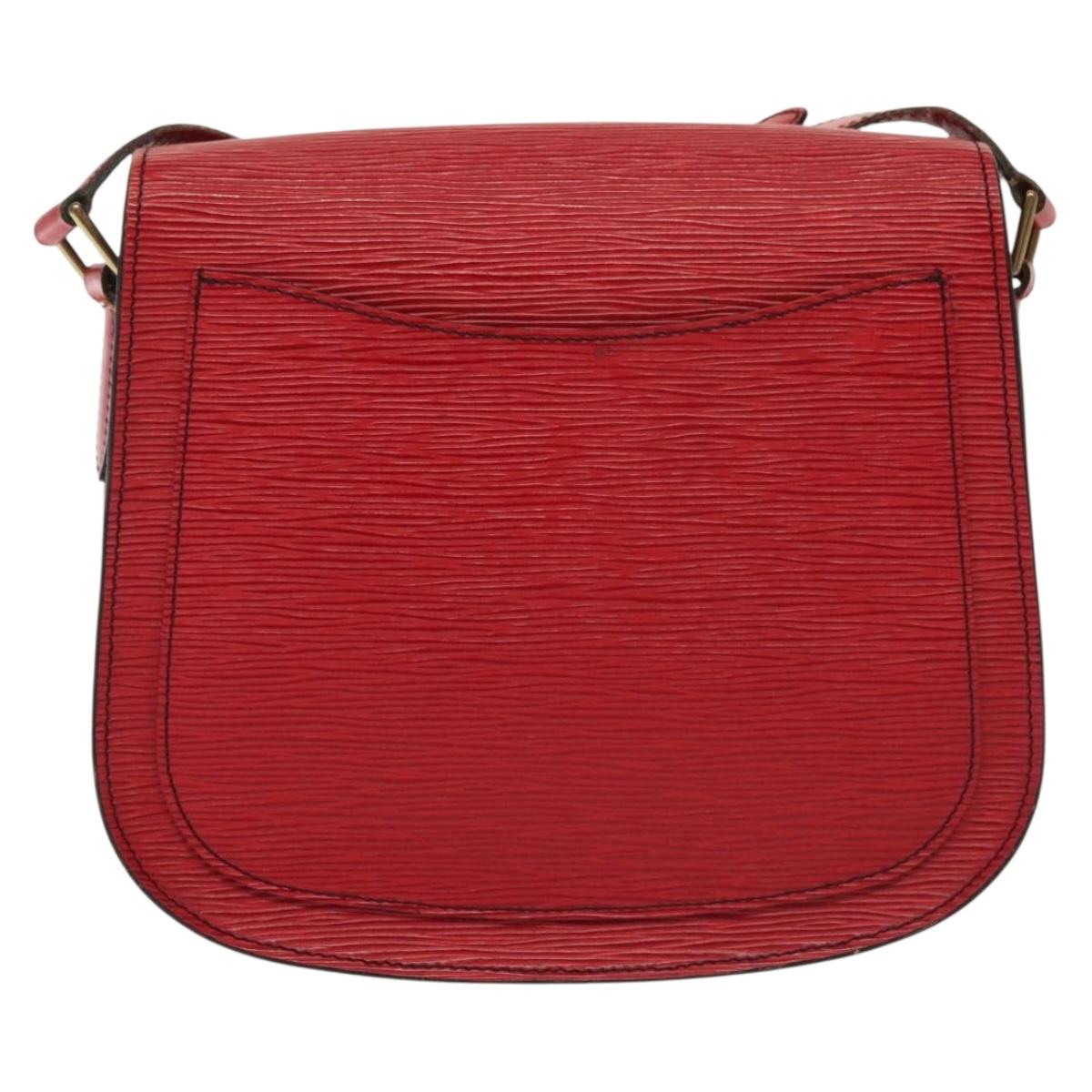 LOUIS VUITTON Epi Saint Cloud GM Shoulder Bag Red M52197 LV Auth 140860