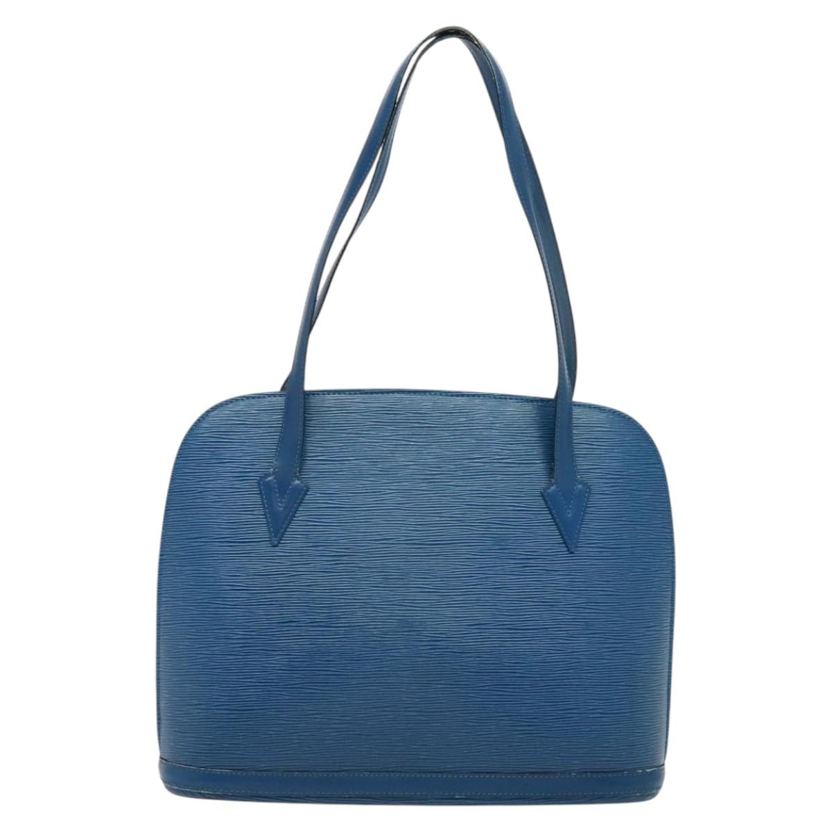 LOUIS VUITTON Epi Lussac Shoulder Bag Blue M52285 LV Auth 140861