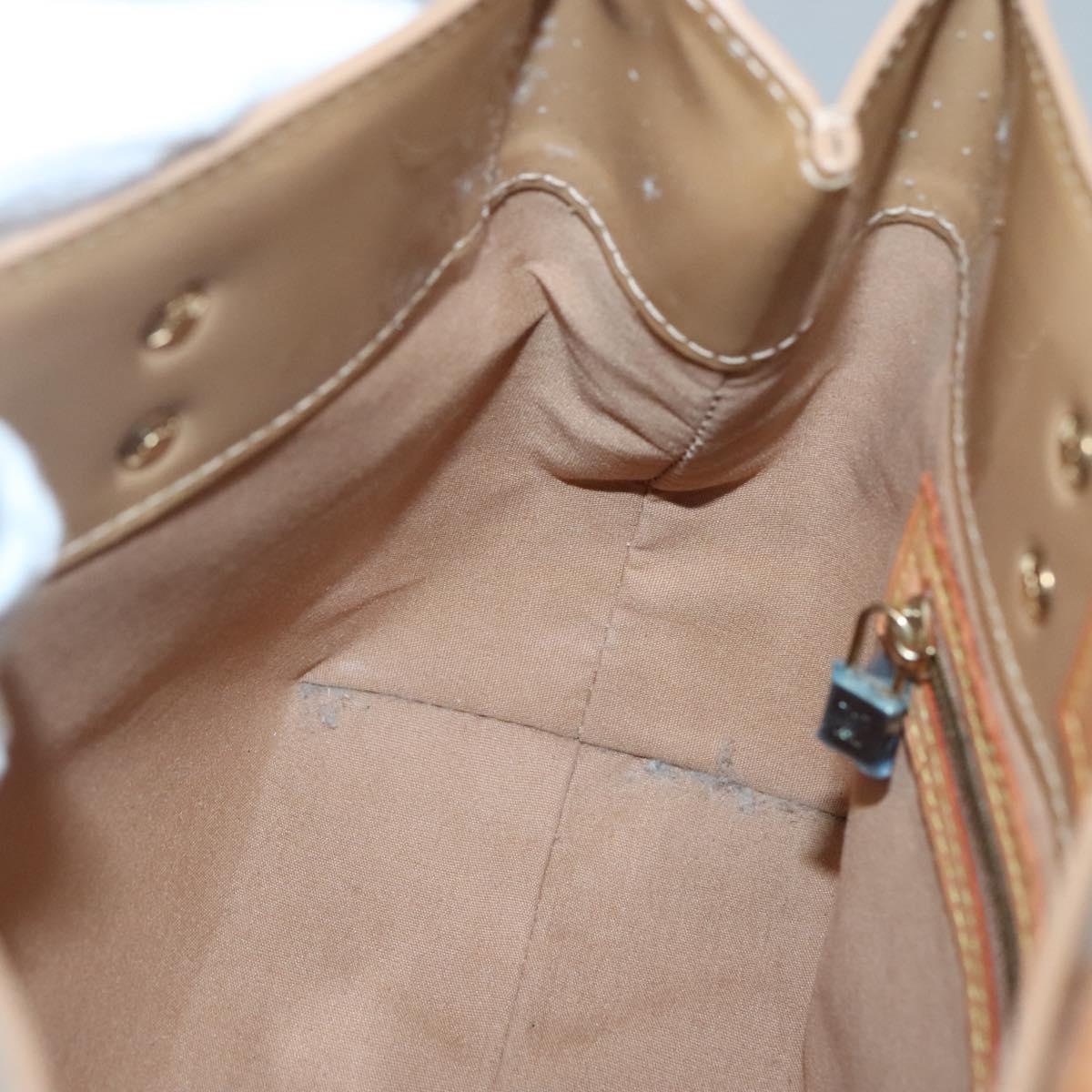 LOUIS VUITTON Monogram Vernis Reade PM Hand Bag Noisette M91334 LV Auth 140863