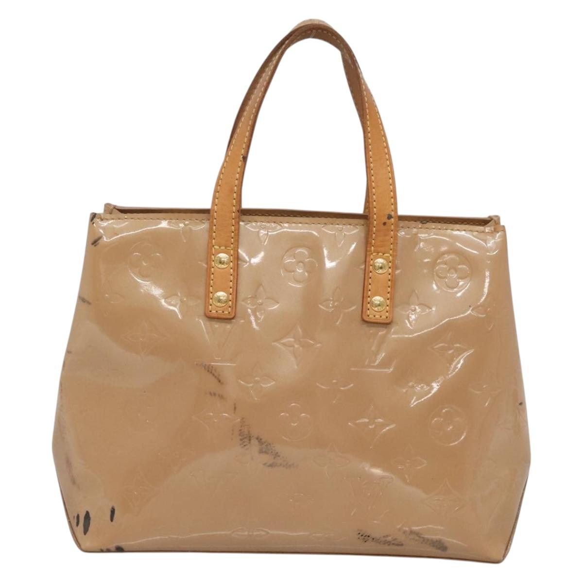 LOUIS VUITTON Monogram Vernis Reade PM Hand Bag Noisette M91334 LV Auth 140863