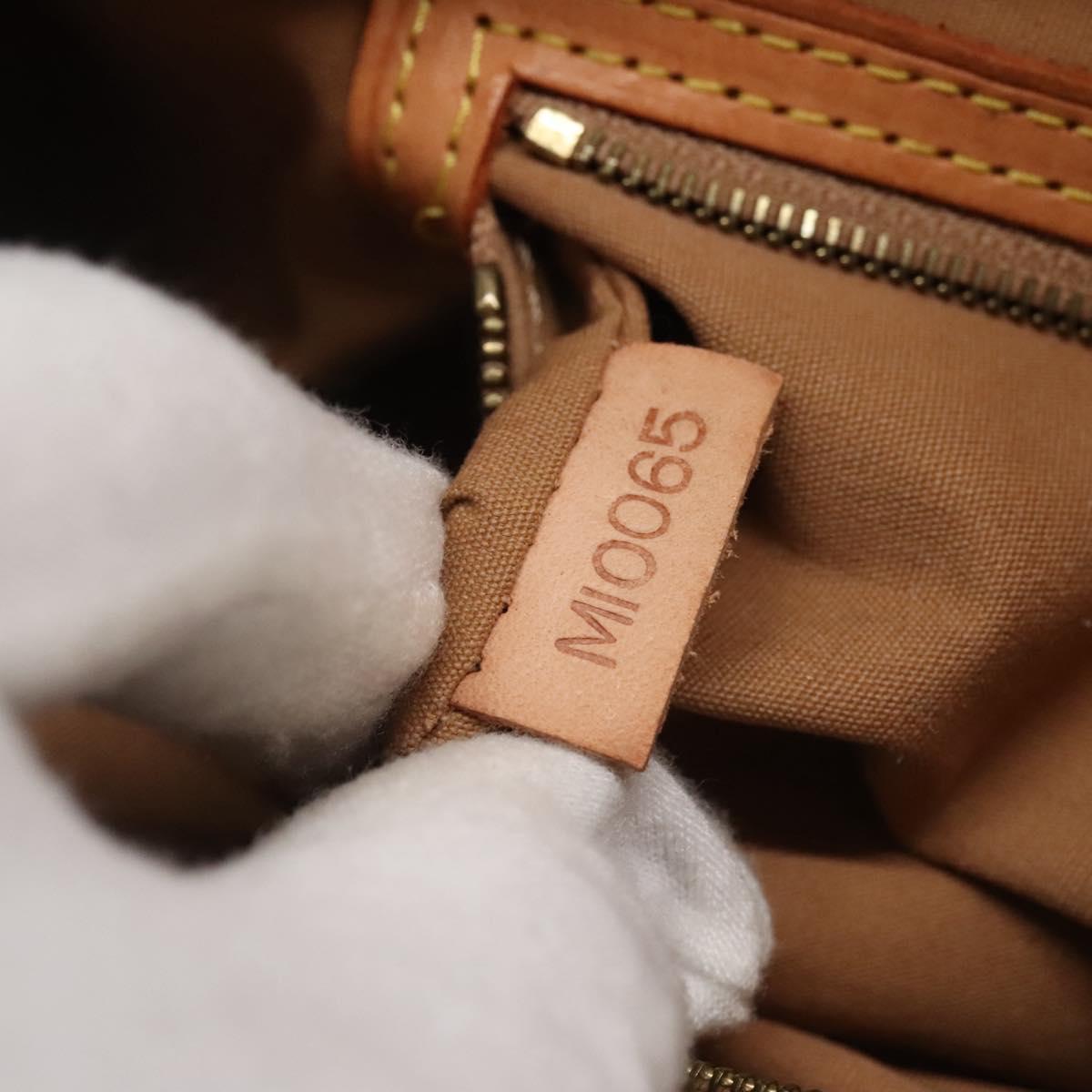 LOUIS VUITTON Monogram Vernis Reade PM Hand Bag Noisette M91334 LV Auth 140863