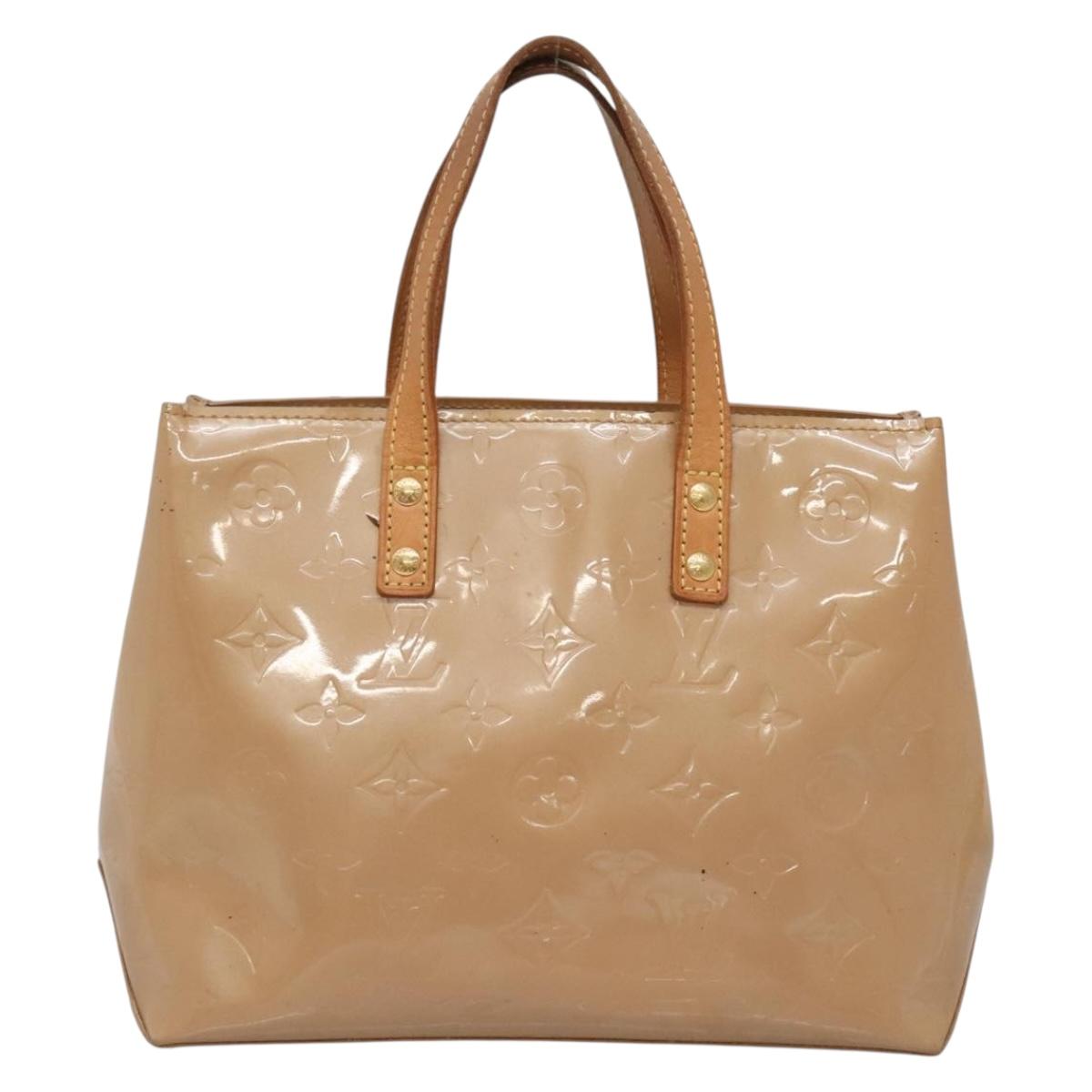 LOUIS VUITTON Monogram Vernis Reade PM Hand Bag Noisette M91334 LV Auth 140863