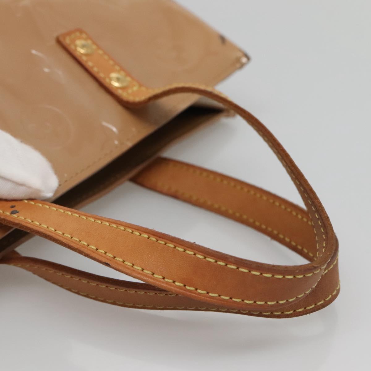 LOUIS VUITTON Monogram Vernis Reade PM Hand Bag Noisette M91334 LV Auth 140863