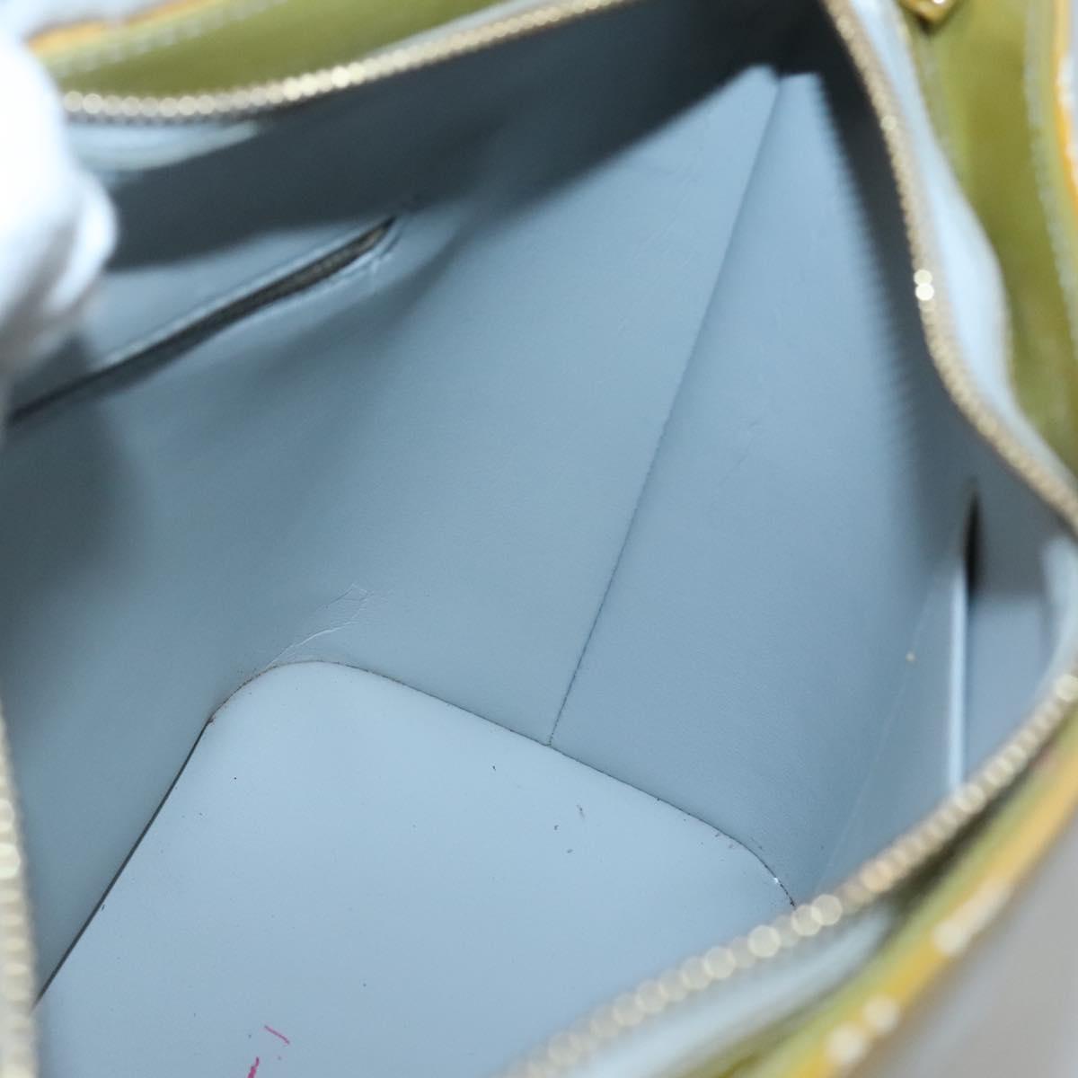 LOUIS VUITTON Monogram Vernis Houston Hand Bag Gris M91053 LV Auth 140865