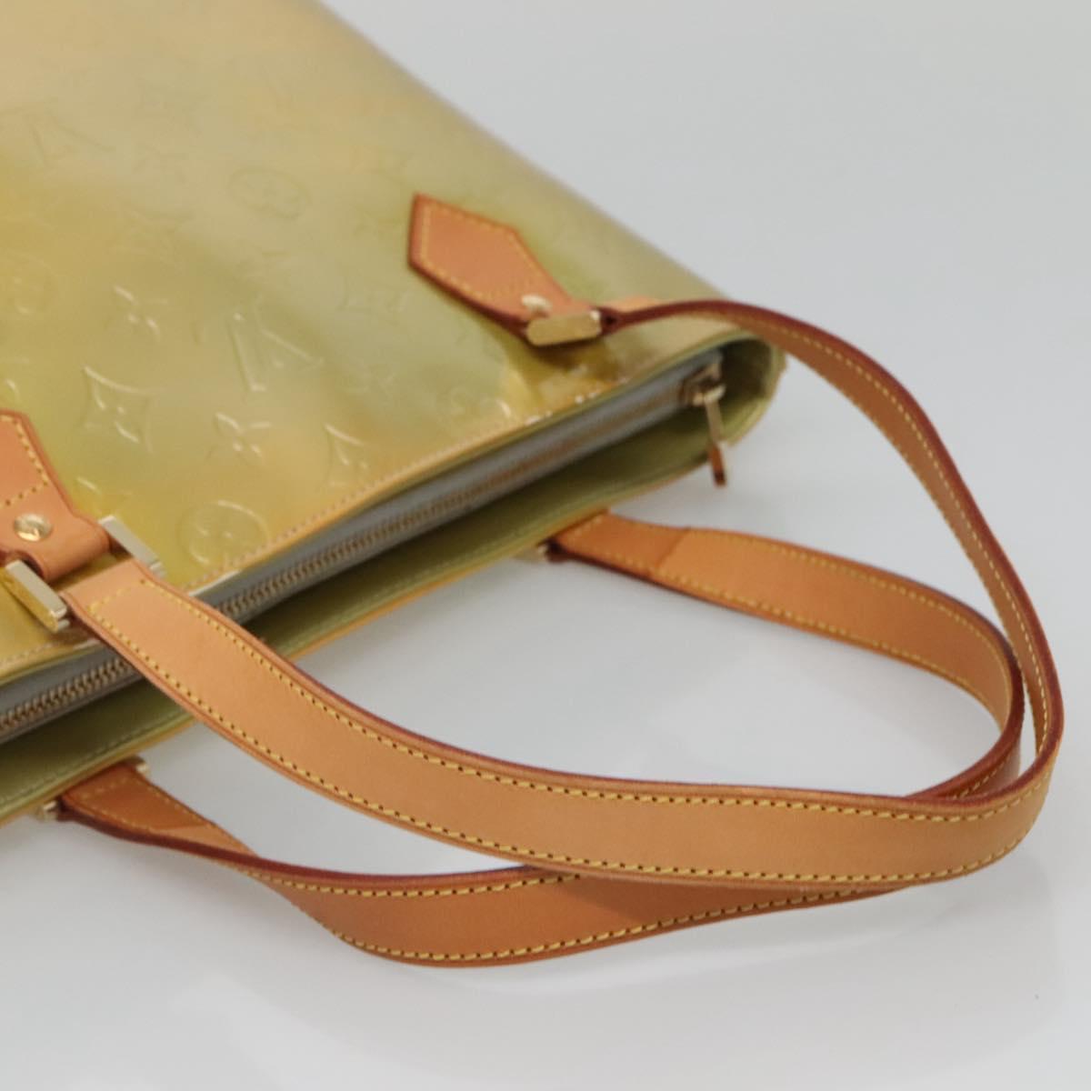 LOUIS VUITTON Monogram Vernis Houston Hand Bag Gris M91053 LV Auth 140865