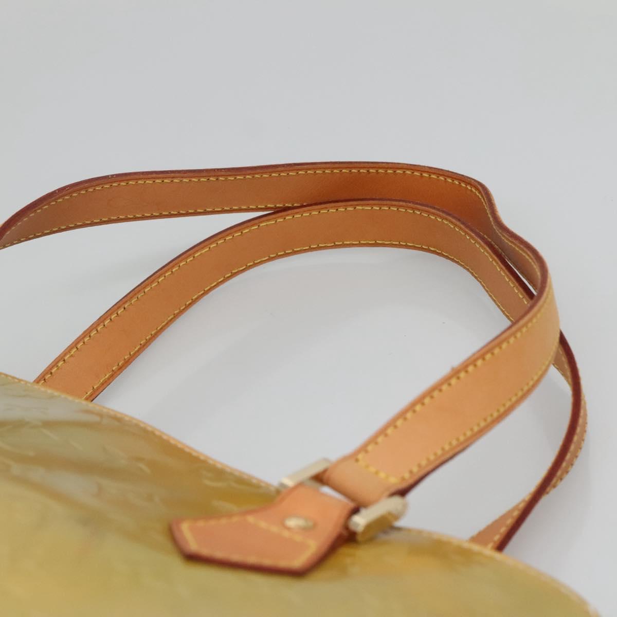 LOUIS VUITTON Monogram Vernis Houston Hand Bag Gris M91053 LV Auth 140865