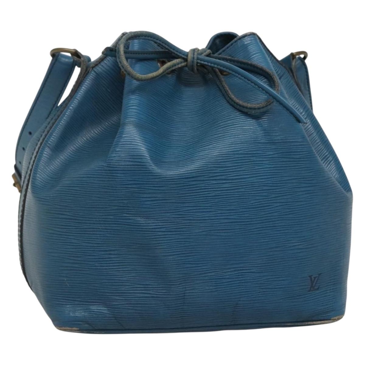 LOUIS VUITTON Epi Petit Noe Shoulder Bag Blue M44105 LV Auth 140867