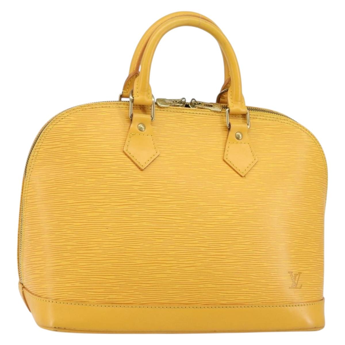 LOUIS VUITTON Epi Alma Hand Bag Yellow M52149 LV Auth 140874