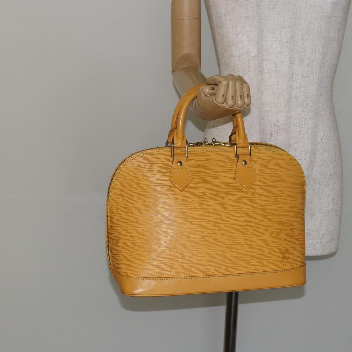 LOUIS VUITTON Epi Alma Hand Bag Yellow M52149 LV Auth 140874