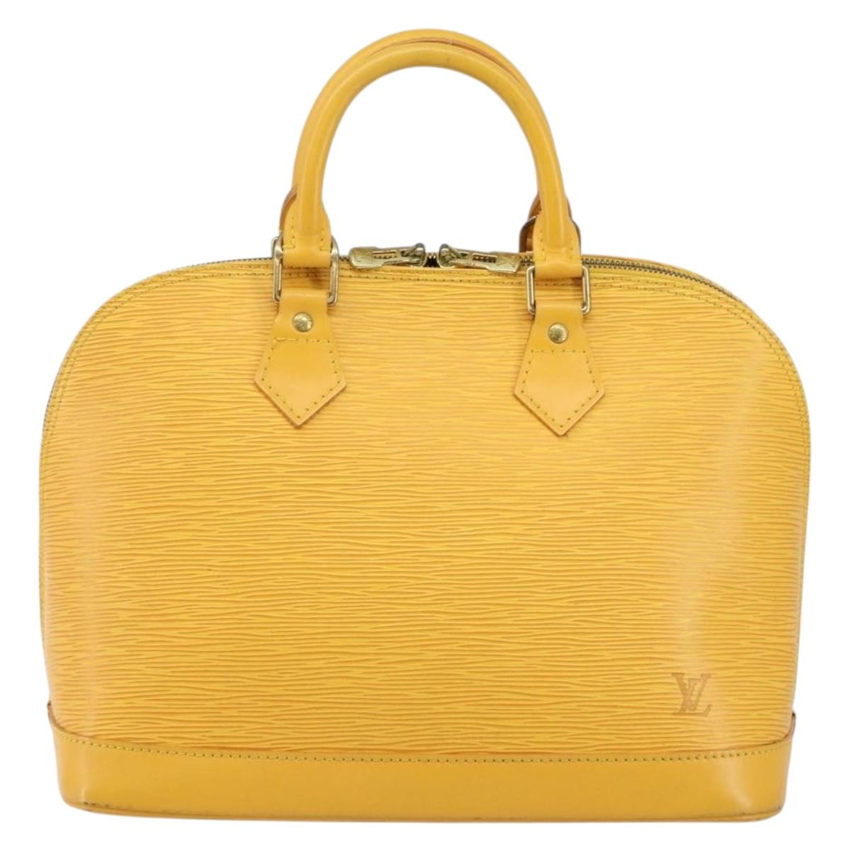 LOUIS VUITTON Epi Alma Hand Bag Yellow M52149 LV Auth 140874