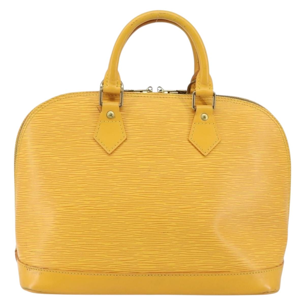 LOUIS VUITTON Epi Alma Hand Bag Yellow M52149 LV Auth 140874