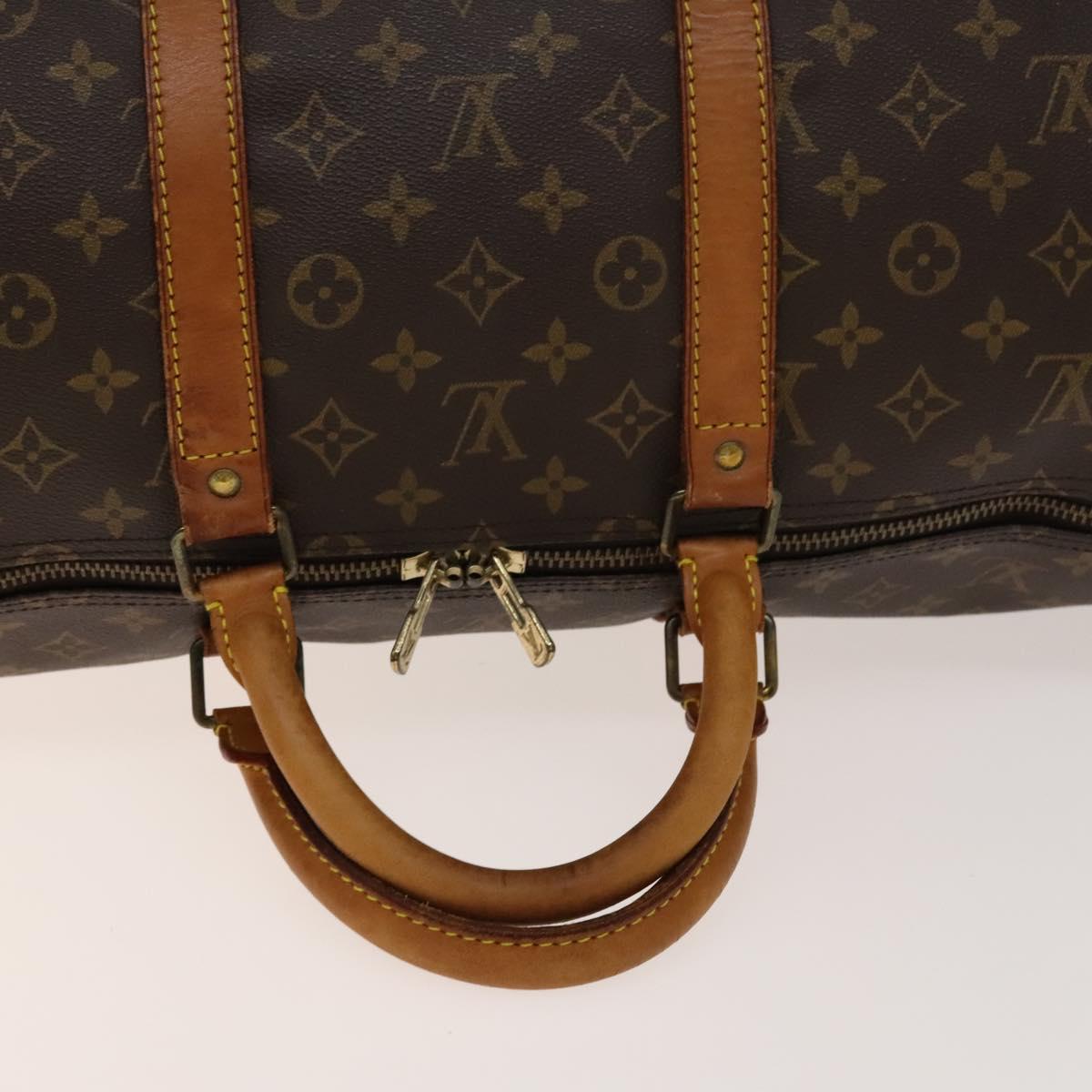 LOUIS VUITTON Monogram Keepall 55 Boston Bag M41424 LV Auth 140879
