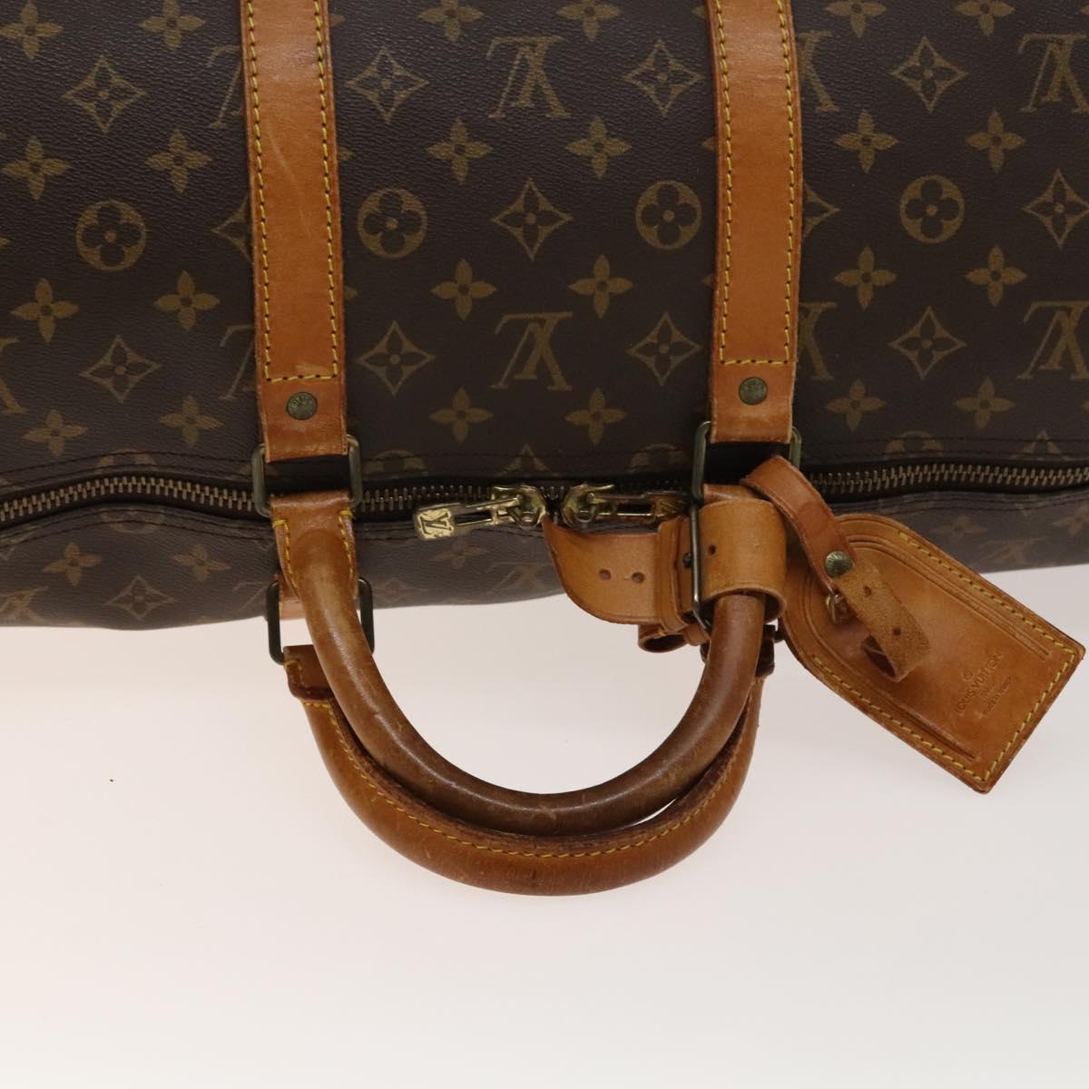 LOUIS VUITTON Monogram Keepall 55 Boston Bag M41424 LV Auth 140880