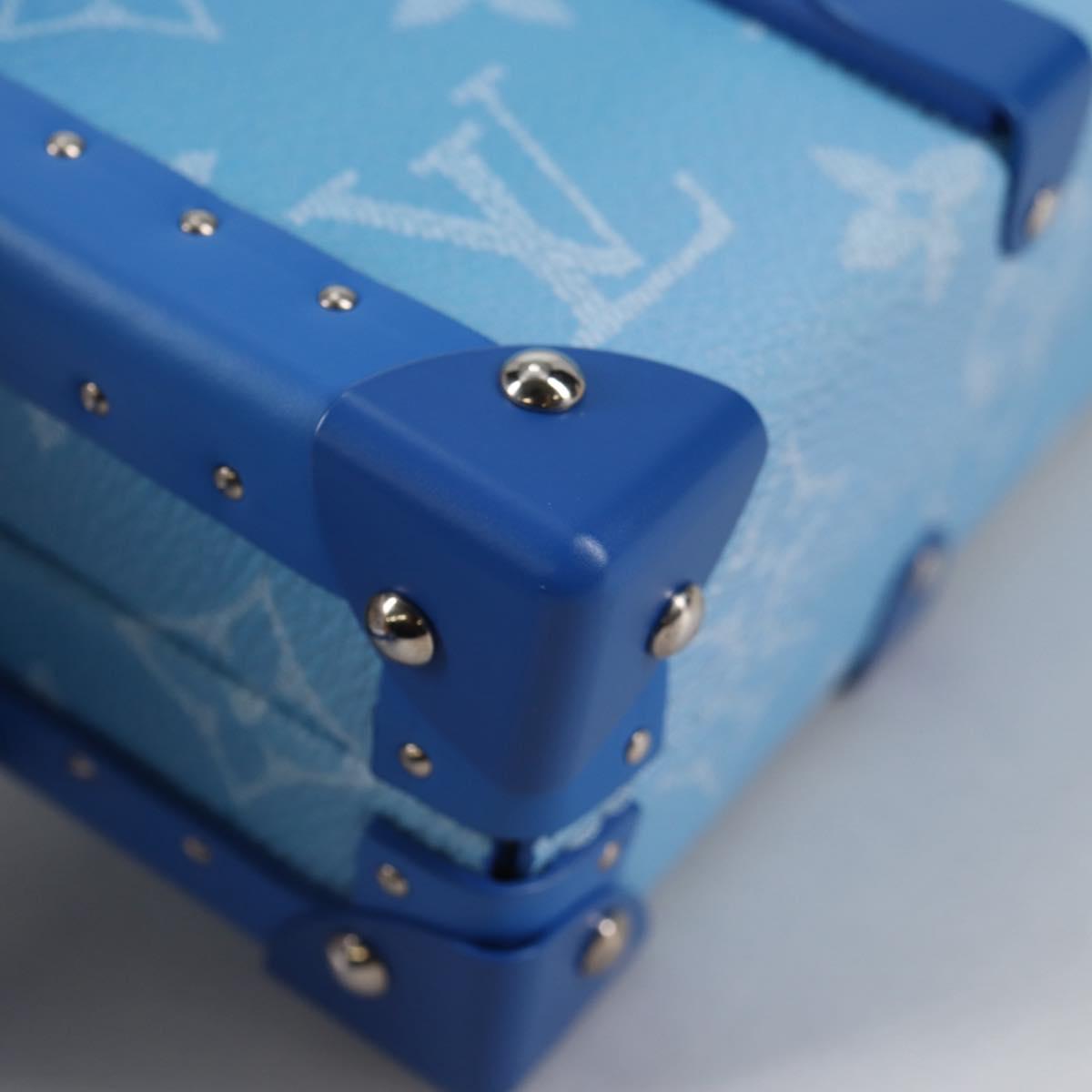 LOUIS VUITTON Monogram Clouds Trunk Clutch Blue White M20403 Auth 140899SM