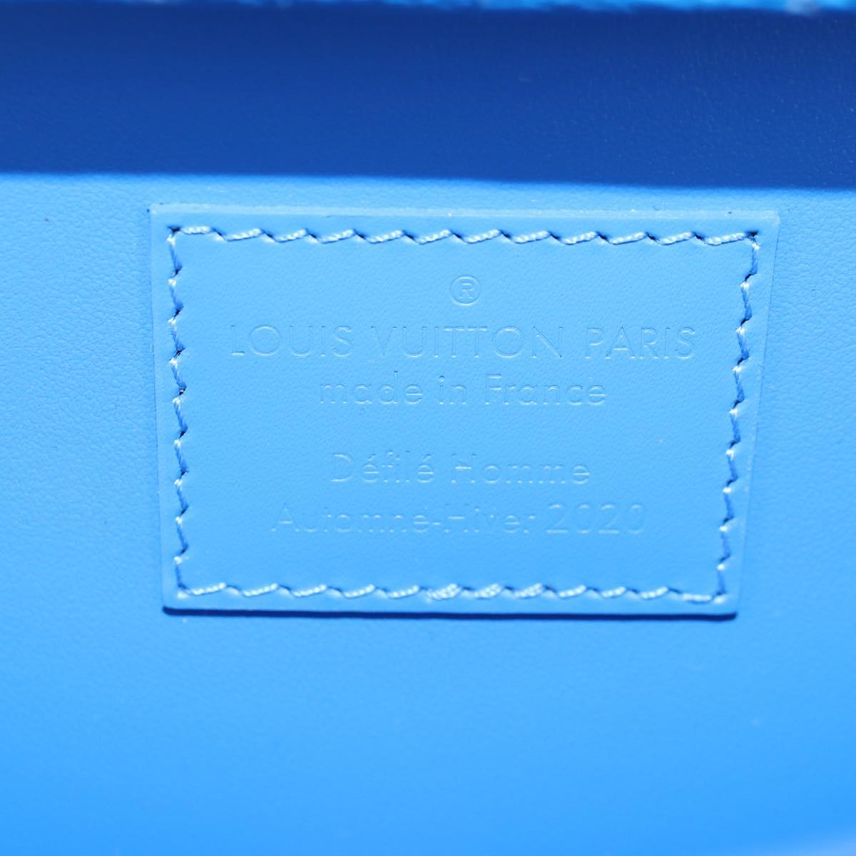 LOUIS VUITTON Monogram Clouds Trunk Clutch Blue White M20403 Auth 140899SM