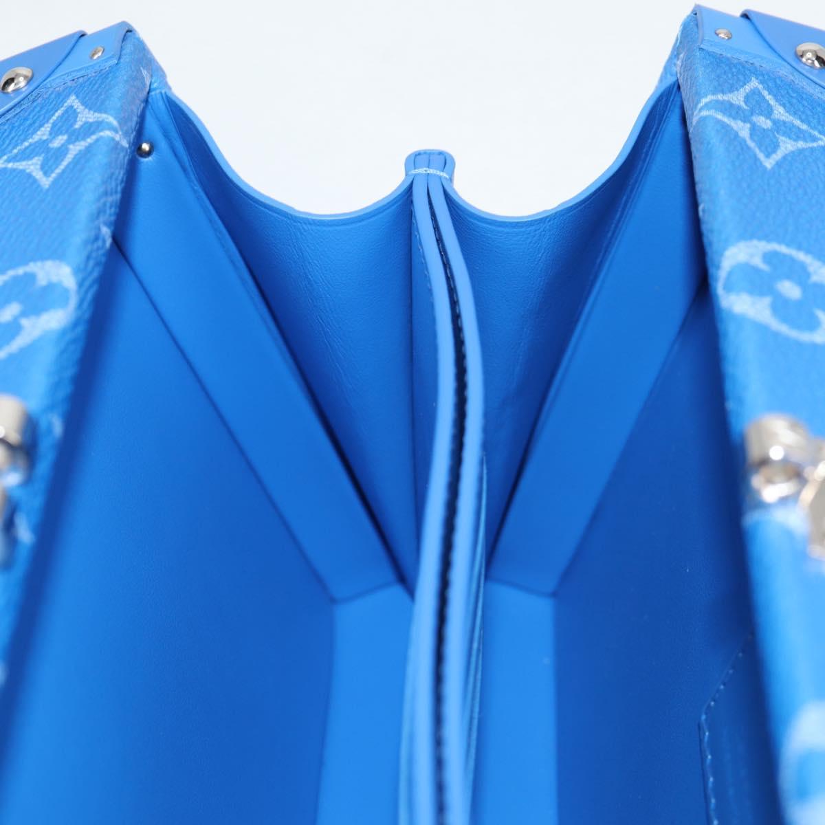 LOUIS VUITTON Monogram Clouds Trunk Clutch Blue White M20403 Auth 140899SM
