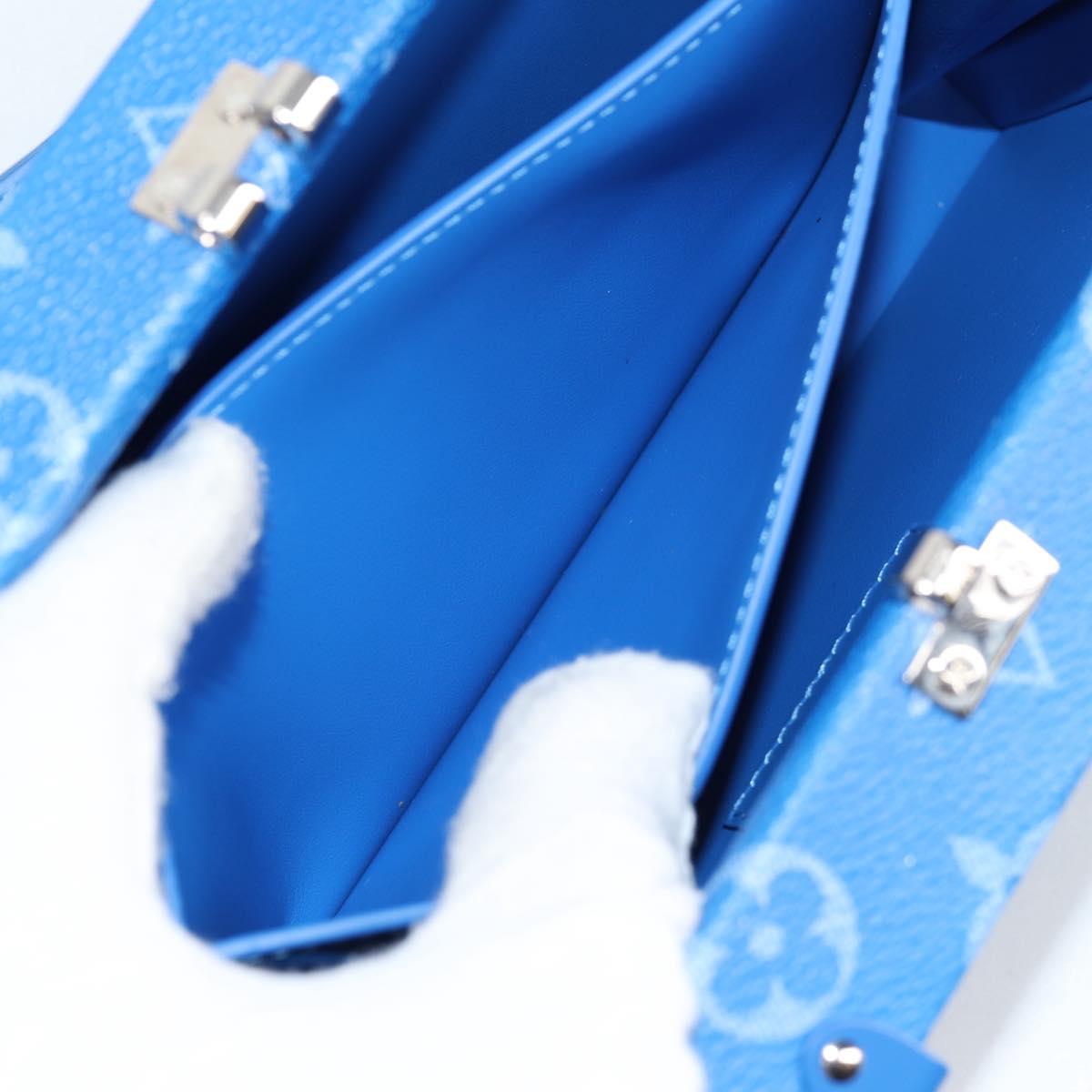 LOUIS VUITTON Monogram Clouds Trunk Clutch Blue White M20403 Auth 140899SM