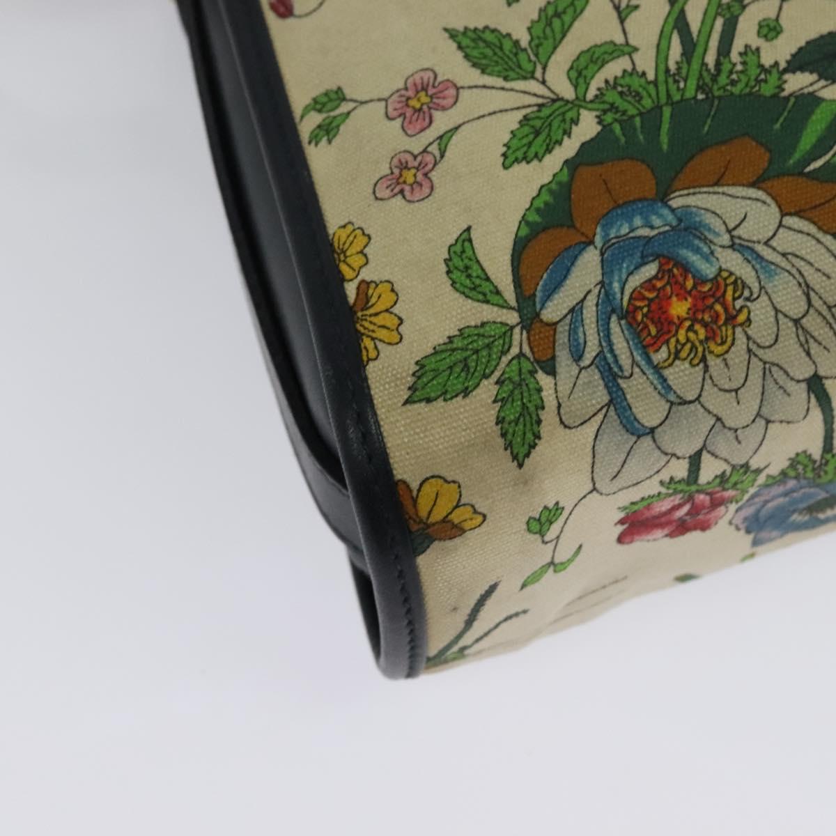 GUCCI flora Shoulder Bag Canvas Multicolor Gold 001 14 0712 Auth 140915