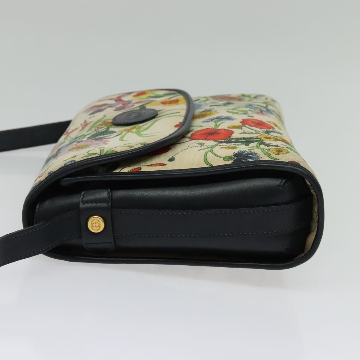 GUCCI flora Shoulder Bag Canvas Multicolor Gold 001 14 0712 Auth 140915