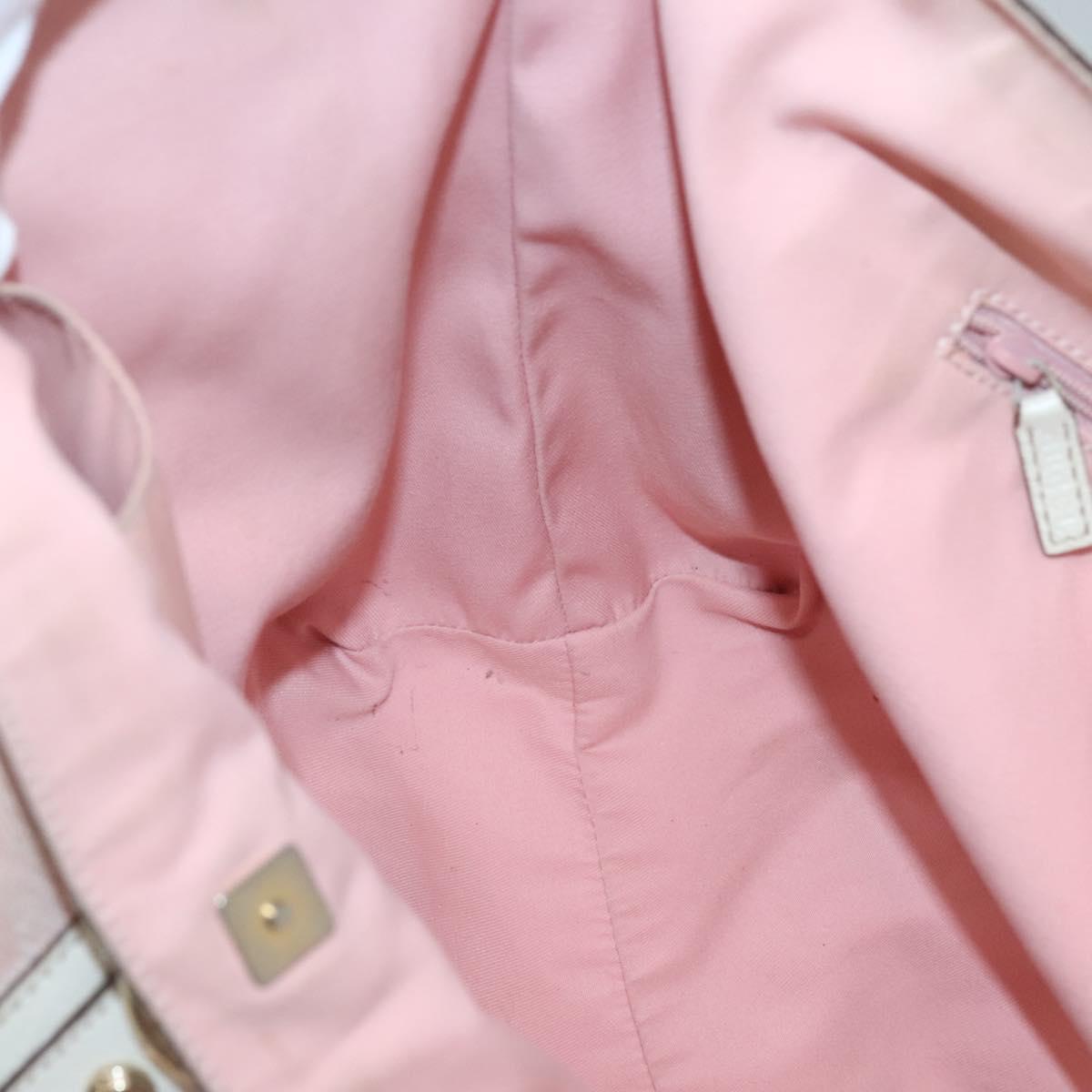 GUCCI GG Canvas Abbey Tote Bag Pink Gold 141472 Auth 140916