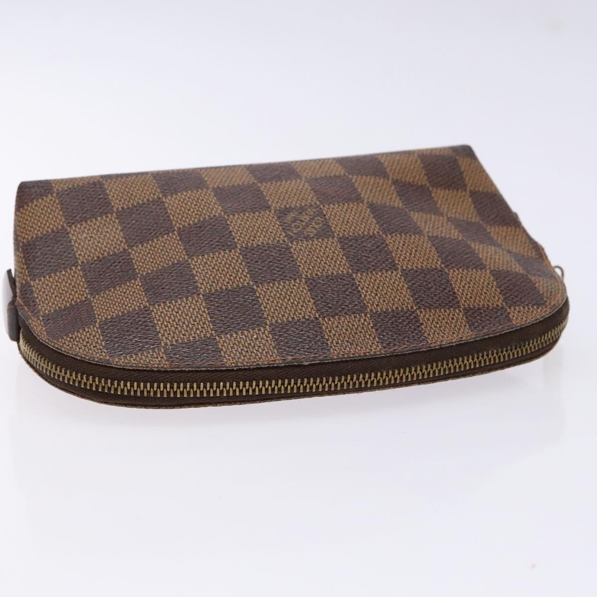 LOUIS VUITTON Damier Ebene Pochette Cosmetic PM Pouch N47516 LV Auth 140924