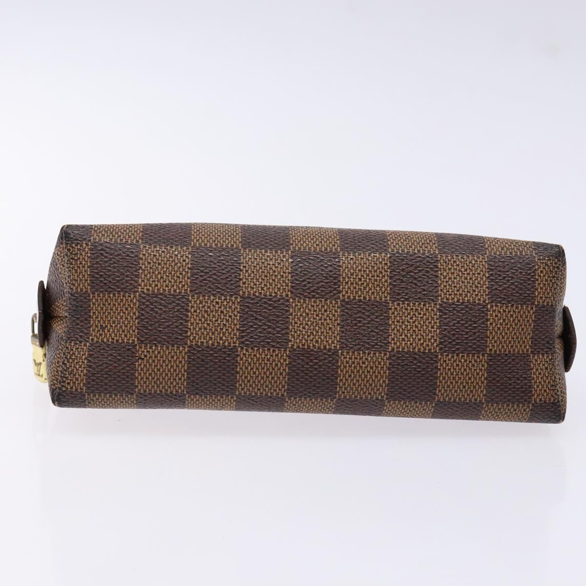 LOUIS VUITTON Damier Ebene Pochette Cosmetic PM Pouch N47516 LV Auth 140924