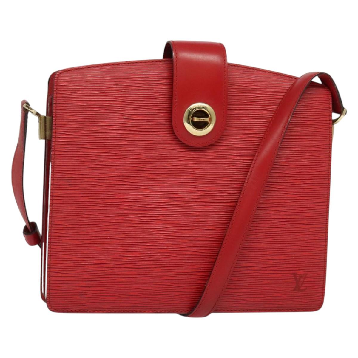 LOUIS VUITTON Epi Capuchin Shoulder Bag Red M52347 LV Auth 140925