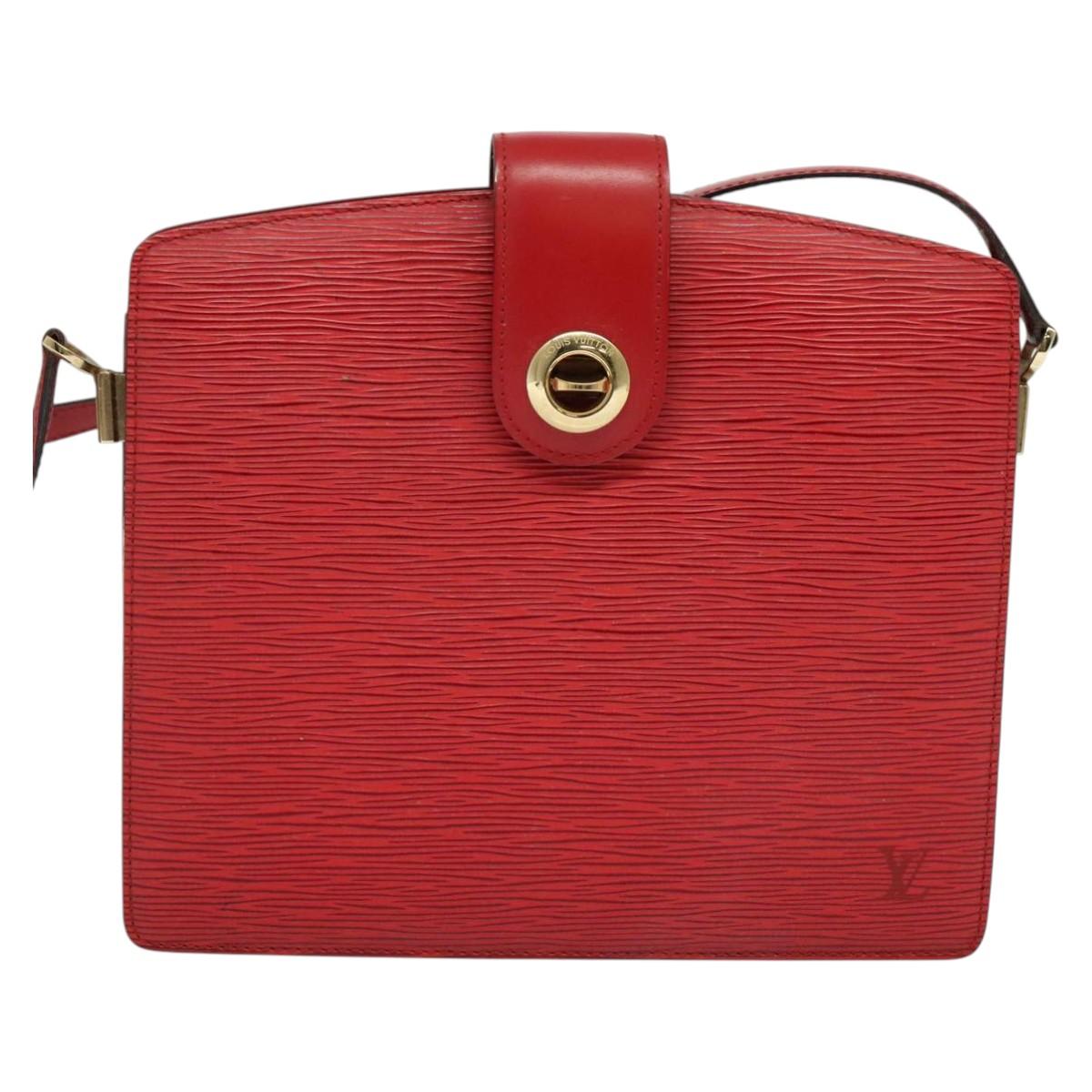 LOUIS VUITTON Epi Capuchin Shoulder Bag Red M52347 LV Auth 140925