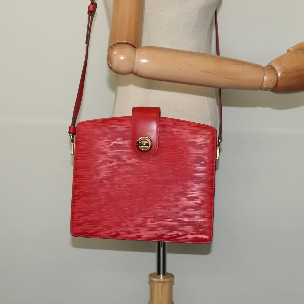 LOUIS VUITTON Epi Capuchin Shoulder Bag Red M52347 LV Auth 140925