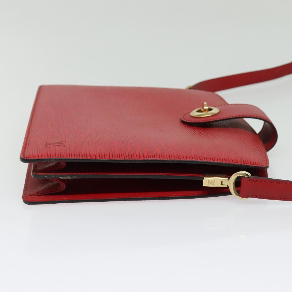 LOUIS VUITTON Epi Capuchin Shoulder Bag Red M52347 LV Auth 140925