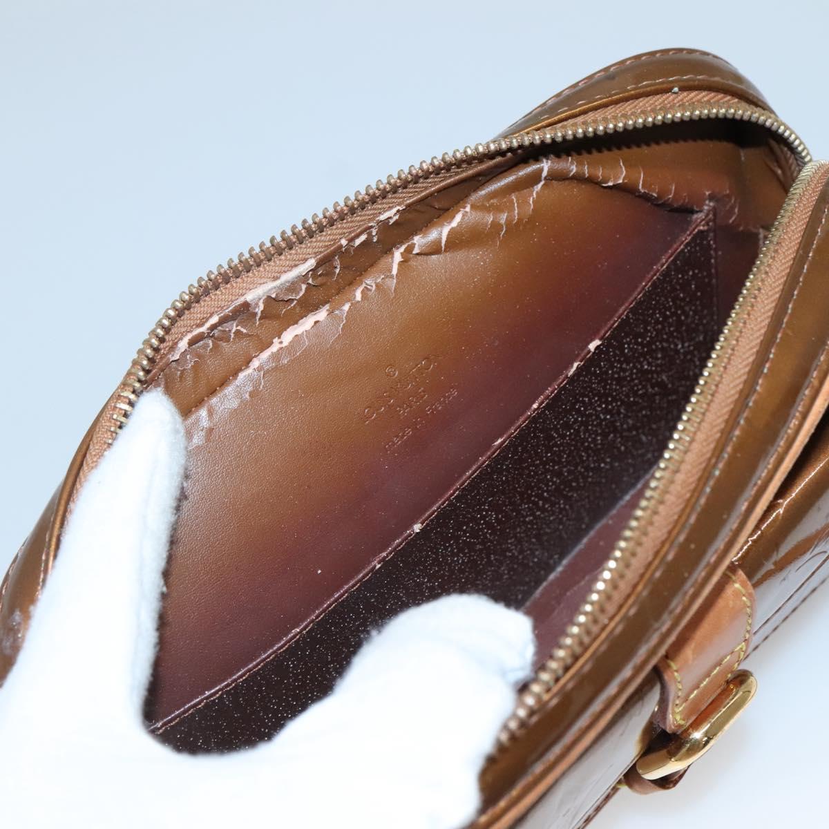 LOUIS VUITTON Monogram Vernis Christy MM Shoulder Bag Bronze M91109 Auth 140927