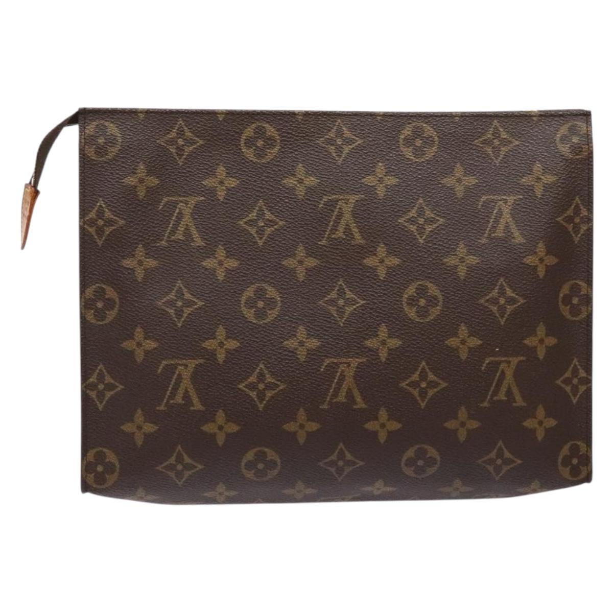 LOUIS VUITTON Monogram Poche Toilette 26 Pouch M47542 LV Auth 140934