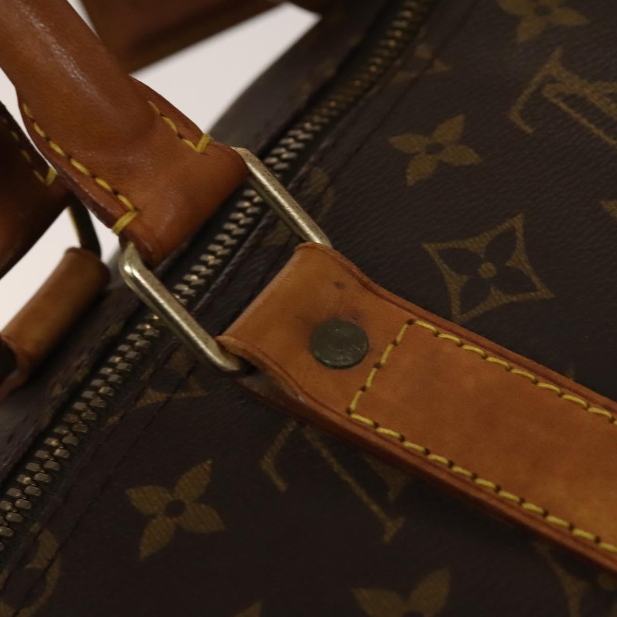 LOUIS VUITTON Monogram Keepall Bandouliere 55 Boston Bag M41414 LV Auth 140940