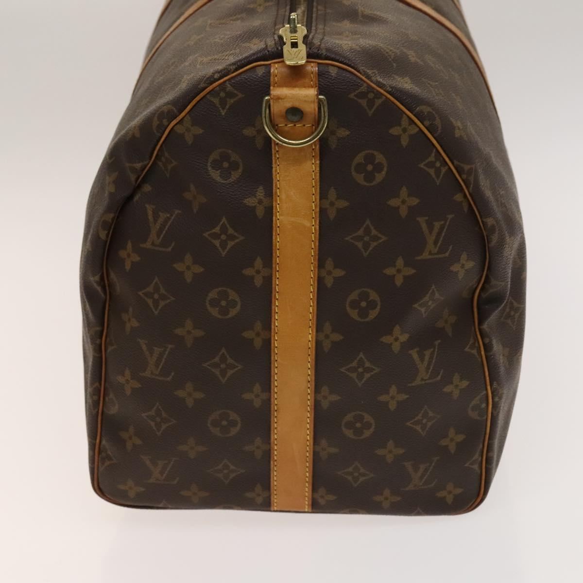 LOUIS VUITTON Monogram Keepall Bandouliere 55 Boston Bag M41414 LV Auth 140940