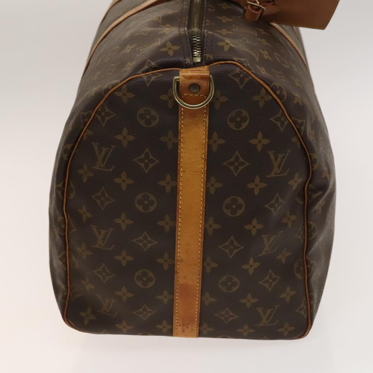 LOUIS VUITTON Monogram Keepall Bandouliere 55 Boston Bag M41414 LV Auth 140940