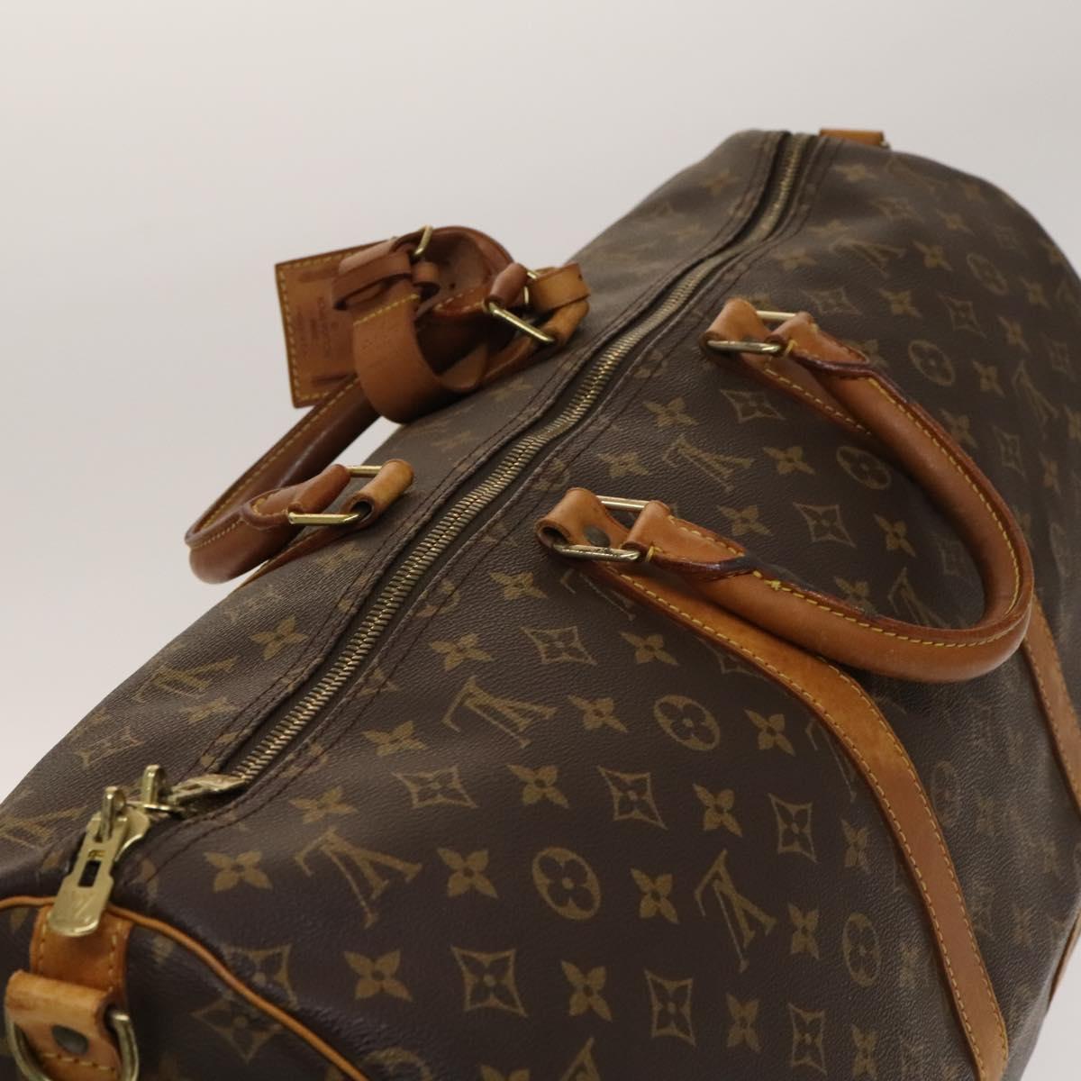 LOUIS VUITTON Monogram Keepall Bandouliere 55 Boston Bag M41414 LV Auth 140940
