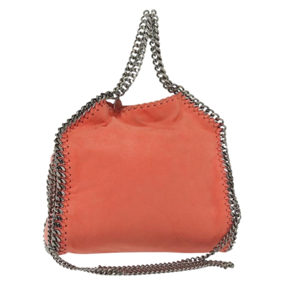 Stella MacCartney Chain Falabella Shoulder Bag Suede Orange 371223 Auth 140944