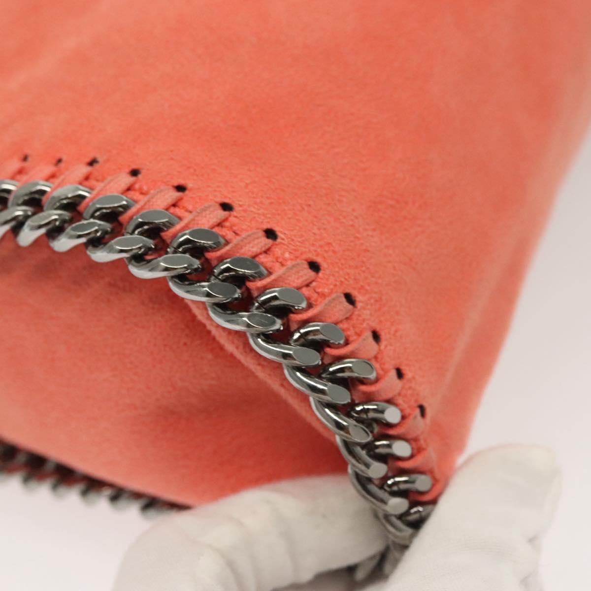 Stella MacCartney Chain Falabella Shoulder Bag Suede Orange 371223 Auth 140944