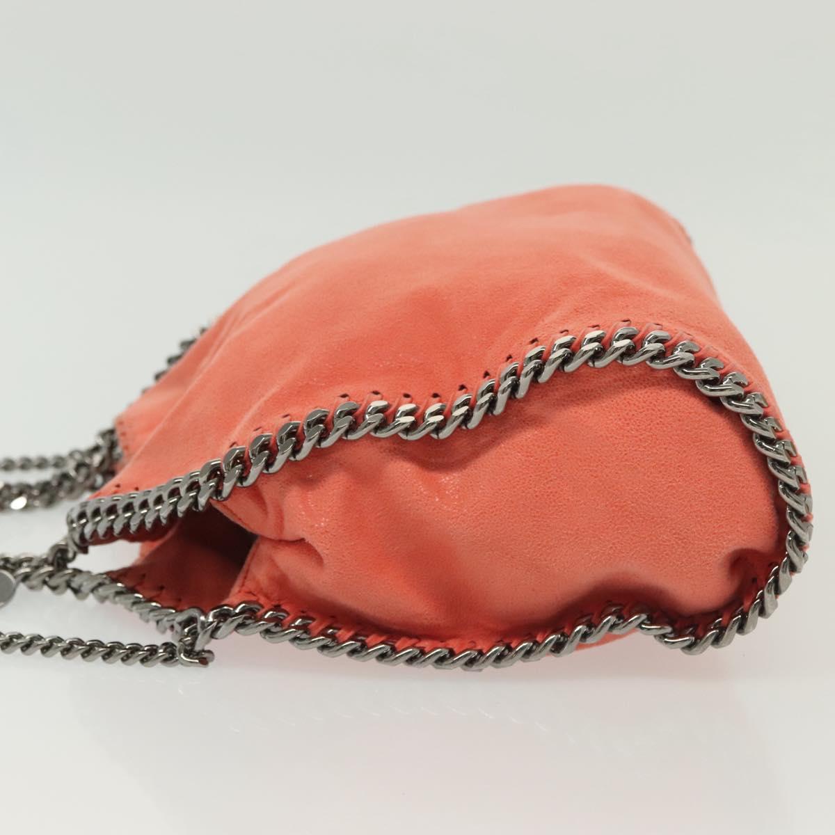 Stella MacCartney Chain Falabella Shoulder Bag Suede Orange 371223 Auth 140944