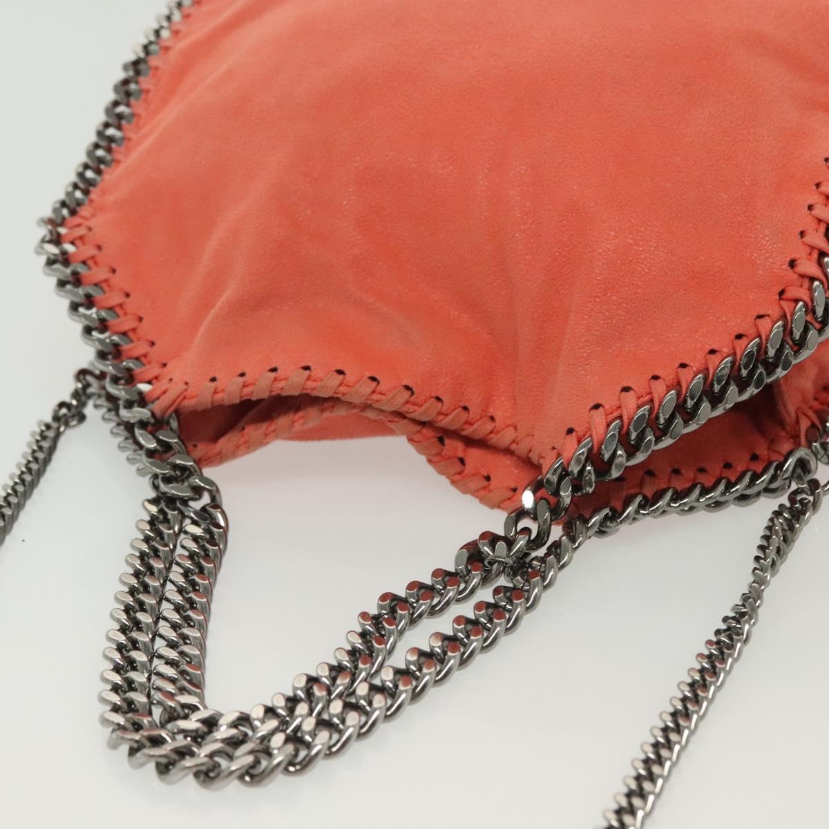 Stella MacCartney Chain Falabella Shoulder Bag Suede Orange 371223 Auth 140944