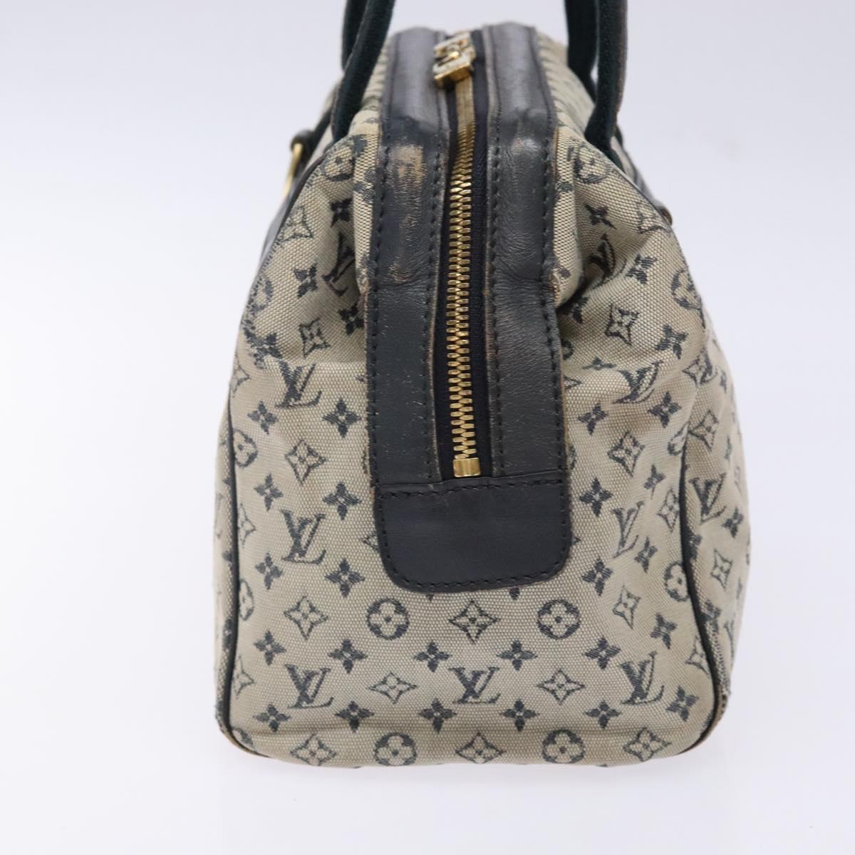 LOUIS VUITTON Monogram Mini Josephine PM Hand Bag Blue M92049 LV Auth 140953