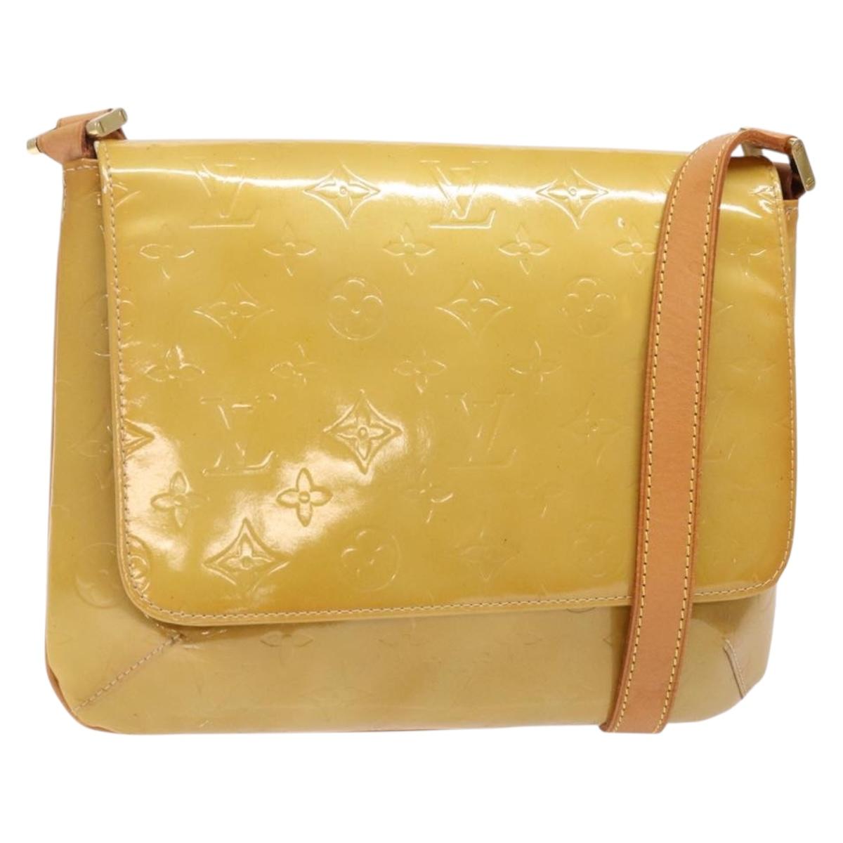 LOUIS VUITTON Monogram Vernis Thompson Street Bag Beige M91301 LV Auth 140954
