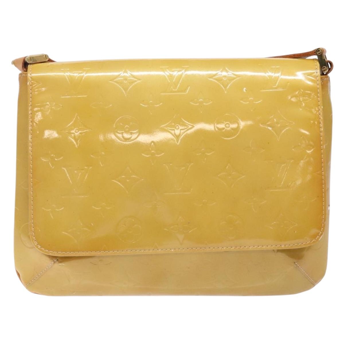 LOUIS VUITTON Monogram Vernis Thompson Street Bag Beige M91301 LV Auth 140954