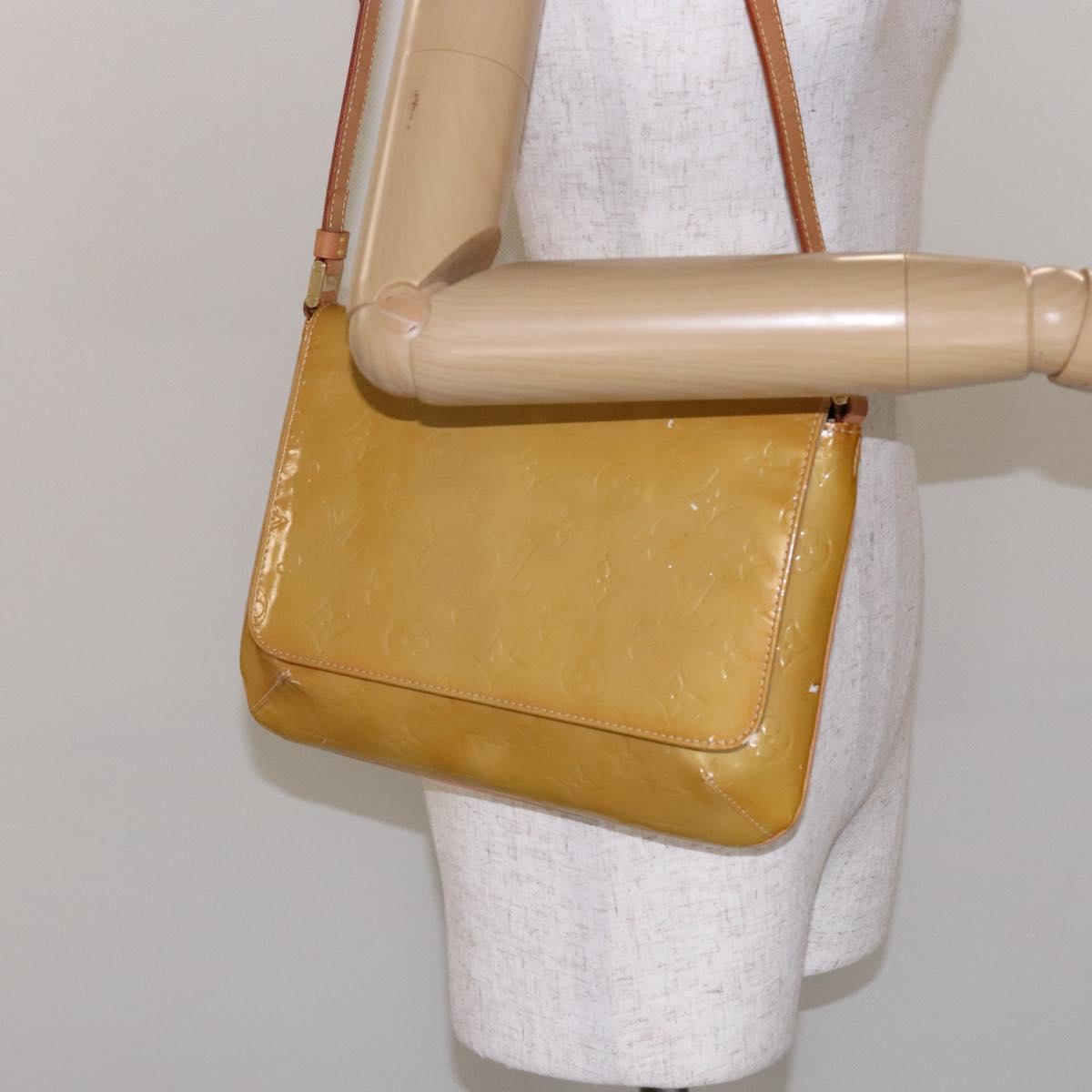 LOUIS VUITTON Monogram Vernis Thompson Street Bag Beige M91301 LV Auth 140954