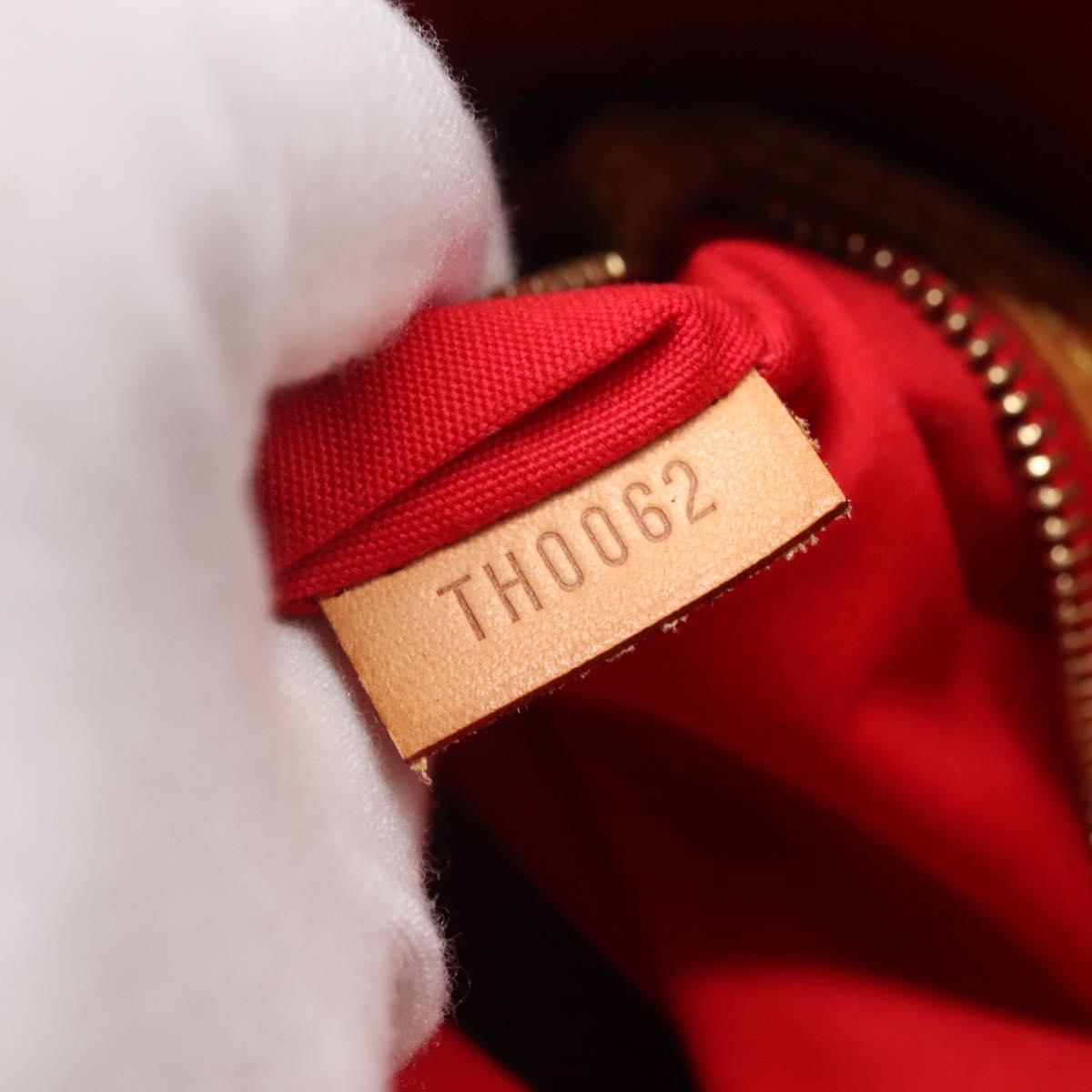 LOUIS VUITTON Monogram Vernis Reade MM Hand Bag Red Rouge M91086 LV Auth 140955